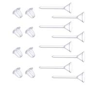 Lot de 300 paires de boucles d'oreilles en silicone transparent pour le sport - 5 mm