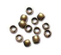 LOT DE 300 PERLES A ECRASER RONDES METAL BRONZE DIAMETRE 2 mm - CREATION PERLES