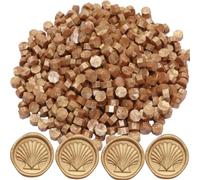 Lot de 300 perles de cire à cacheter dorées claires, perles de cire vintage pour cachet de cire, idéales pour embellir des invitations de mariage, des enveloppes, des emballages cadeaux, des