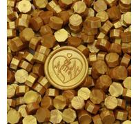 Lot de 300 perles de cire à cacheter - Perles de cire octogonales pour sceller les tampons de cire, parfaites pour les invitations de mariage, les cartes de Noël, les enveloppes, le cachetage des