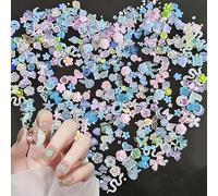 Lot de 300 perles strass pour décoration d'ongles - 3D - Cœur ours papillon - Nœud - Bijoux pour filles et femmes - DIY - Mélange de hauteur
