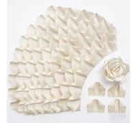Lot de 300 pétales de rose en satin pré-faits à moitié finis pour bouquets de roses éternelles, bouquets de fleurs éternelles, pour mariage, anniversaire de mariage, anniversaire (300 pièces, blanc