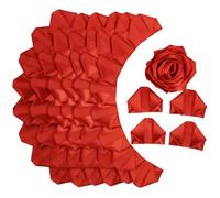 Lot de 300 pétales de rose en satin pré-faits à moitié finis pour bouquets de roses éternelles, bouquets de fleurs éternelles, pour mariage, anniversaire de mariage, anniversaire de mariage (300