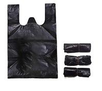 Lot de 300 petits sacs poubelle pour salle de bain, serviettes hygiéniques, sacs en plastique avec poignées pour la maison, la cuisine, les ordures - Noir
