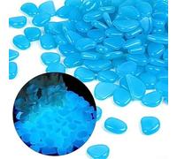 Lot de 300 pierres lumineuses pour décoration d'aquarium et pot de fleurs, galets en plastique avec effet lumineux durable, parfaits pour une utilisation dans le jardin et les espaces extérieurs