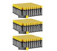 Lot de 300 piles alcalines Intenso Energy, AAA, micro LR03, jaunes et noires