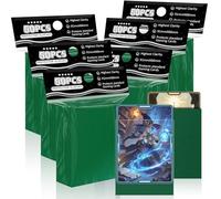 Lot de 300 pochettes vertes mates pour cartes MTG, ajustement parfait, pour cartes à collectionner, cartes de sport, cartes de baseball, TCG Yu-Gioh Magic, protecteur de cartes pour mini photos,