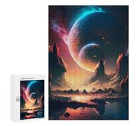Lot de 300 puzzles pour adolescents Birth of Planet Paysage Puzzles pour adultes Jeu à main Assemblage de motifs Cadeaux uniques pour anniversaire et Noël 300 pièces