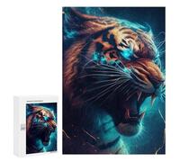 Lot de 300 puzzles pour adolescents électriques Tiger Roar - 4 puzzles pour adolescents - Jeux amusants pour améliorer la mémoire et réduire le stress - Cadeaux 300 pièces