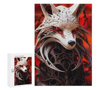 Lot de 300 puzzles pour adolescents Fox Spirit Mask Artwork pour adultes, jeu familial, analyse et logique, soulagement du stress, cadeaux 300 pièces