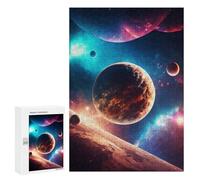 Lot de 300 puzzles pour adolescents Planet In Galaxy Puzzle pour Adultes Jeux De Relaxation Vacances À La Maison Tuer Le Temps 300 PCS
