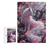 Lot de 300 puzzles pour adolescents Sakura Kitsune pour adultes Jeu à main Assemblage de motifs Cadeaux uniques pour anniversaire et Noël 300 pièces