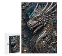 Lot de 300 puzzles pour adolescents Steampunk Galactic Dragon Puzzle pour adultes Jeux amusants Défi Difficile Offrir comme cadeaux pour toute la famille 300 pièces