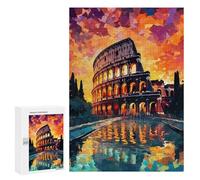 Lot de 300 puzzles pour adultes Colisée de Rome - Jeu de main - Découpe précise - Interaction entre parents et enfants - 300 pièces