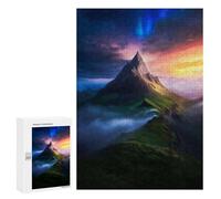 Lot de 300 puzzles pour adultes Mountain Peak Sunset Puzzle pour Adultes Jouet Décoration murale Décoration de la maison 300 pièces