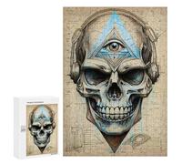 Lot de 300 puzzles pour adultes - Third Eye Blind Skull - Jeu de main - Découpe précise - Interaction entre parents et enfants - 300 pièces