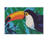 Lot de 300 puzzles toucan personnalisés en bois pour adultes - Puzzle photo artistique à suspendre au mur pour anniversaire, mariage, Saint-Valentin, anniversaire de mariage