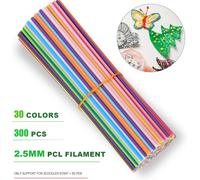 Lot De 300 Recharges De Filament Pour Stylo 3D 3Doodler Start 3D 2,5 Mm Basse Température Boîtier De 30 Couleurs[PLA9185474]