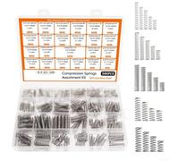 Lot de 300 ressorts de compression - 23 tailles - En acier inoxydable 304 - Assortiment de 300 petits ressorts argentés - 23 types pour réparation de bricolage - Mini ressorts en acier 304 - Fil de