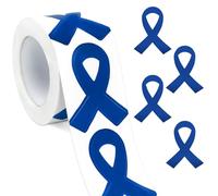 Lot de 300 rubans autocollants bleu foncé pour sensibilisation à la maltraitance des enfants, pour hommes, femmes, enfants, bureau, école, colon, rectal, cancer, événements, soutien d'événements