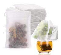 Lot de 300 Sachets à Thé Jetables avec Cordon de Serrage, Sachets de Thé pour Thé en vrac 7×9 cm, Sachet de Thé Réutilisable, pour Thé En Vrac, Café, Thé de Fleurs, Herbes, Epices, Lavande