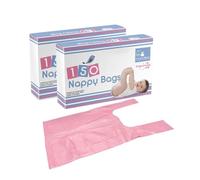 Lot de 300 sacs à couches jetables pour bébé - Poignées faciles à nouer - Sacs à couches parfumés - Pour la maison, les voyages, les animaux domestiques