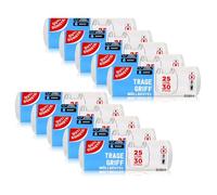 Lot de 300 sacs poubelle avec poignée de transport 25 litres - 30 sacs par rouleau - Résistants à la déchirure et aux liquides - Produit et emballage recyclables, Lot de 10