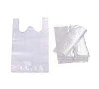 Lot de 300 sacs transparents en plastique avec poignée pour emballage alimentaire, 28.5x18cm