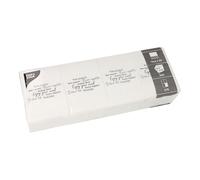 Lot de 300 serviettes à goûter « Daily Collection » - Pliées en 4-24 x 16,5 cm - Blanches - « Enjoy your Meal »