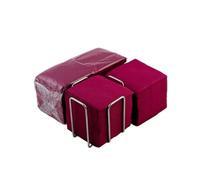 Lot de 300 serviettes cocktail en papier bordeaux + porte-serviettes de table en acier inoxydable - Texture micro-point - Plus épaisses et absorbantes - 10 x 10 cm pliées - Hostelnovo