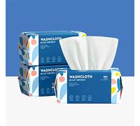Lot de 300 serviettes jetables pour le visage, gants de toilette épais ultra doux, en coton non pelucheux, lingettes sèches multi-usages pour soins de la peau, lingettes de maquillage, lingettes pour