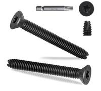 Lot de 300 vis auto-perceuses à tête plate pour terrasse de 5/16-18 x 6,3 cm, type 7, Star Drive T-30, vis de coupe de filetage de plancher en acier pour bois et métal