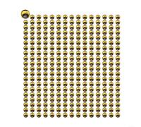 Lot de 300 yeux en plastique 3D pour la pêche à la mouche et la fabrication artisanale Doré 5 mm