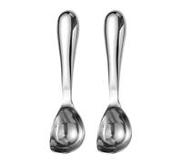 Lot de 304 cuillères en acier inoxydable avec prise en main confortable pour crème glacée, gelato, melon, boulette et cuisine essentielle, fonctionnelle, en acier inoxydable