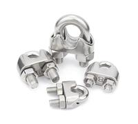 Lot de 304 pinces de câble en forme de U en acier inoxydable, 1 à 50 clips pour corde à fil, pour 1 à 10 mm, matériel de fixation anti-corrosion pour marine, extérieur, rigging et bricolage (M6-10