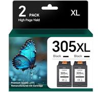 Lot de 305 cartouches d'encre XL pour HP 305 Noir Compatible avec HP 305 XL pour DeskJet 2820e 2700 4200e 4120e Envy 6030e 6032 6420