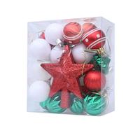 Lot de 31 boules de Noël incassables décoratives pour arbre, mariage, festival d'hiver, décoration de célébration