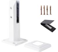 Lot de 31 colliers de serrage robustes en acier inoxydable 304 pour poteau de clôture de piscine - 16 cm de haut - Pour balcon/jardin - Finition blanche