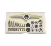 Lot de 31 mini tarauds et filières métriques HSS M1-M2.5 pour vis, écrous et tarauds filetés, kit d'outils à main, pour modélisme et petits travaux d'ingénierie