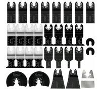 Lot de 31 outils multifonctions lames de scie oscillantes pour Bosch Dewalt Makita coupe bois et carrelage couleurs multi Largeight