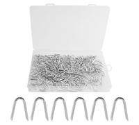Lot de 315 clous de fixation galvanisés argentés de type U pour filet, clôture, clôture grillagée