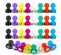 Lot de 32 aimants en Plastique pour Tableau Blanc, 8 Couleurs, 11 x 17 mm, Aimant Conique, Aimant de réfrigérateur pour Tableau Blanc, Tableau d'affichage, réfrigérateur, Carte