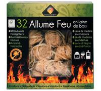 Lot de 32 allume-feu 100% végétal FSC en laine de bois CHEMINETT