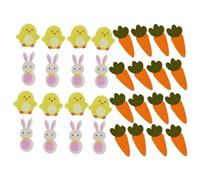 Lot de 32 autocollants en mousse pour décorer votre propre bonnet de Pâques en vrac pour travaux manuels, dimanche de Pâques, école, motif poussin, lapin, carotte