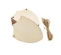 Lot de 32 boucliers en bois brut à suspendre, bouclier à suspendre, étiquettes de cadeau pour Thanksgiving, Noël, décoration de fête