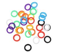 Lot de 32 cache-clés ronds en silicone souple, couleurs variées, caoutchouc creux, multicolores, élastiques pour Gadget DIY