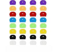 Lot de 32 caches de clés en caoutchouc flexibles pour identifier facilement les clés de porte (couleur aléatoire)