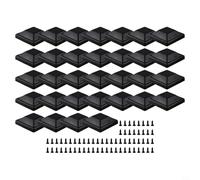 Lot de 32 caches de poteau de clôture et de terrasse en plastique 4 x 4, conception sécurisée, protection imperméable pour poteaux en bois exposés aux éléments extérieurs