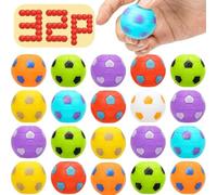 Lot de 32 Cadeaux de fête de Football for Enfants de 4 à 8 Ans et de 8 à 12 Ans, toupies Anti-Stress, Ballons de Football, Sacs Cadeaux for Anniversaire(B-32)