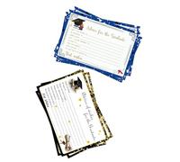 Lot de 32 cartes cadeaux de remise de diplôme pour diplômés du lycée et du collège, cartes de vœux manuscrites double face, fournitures de fête, bénédiction des vacances